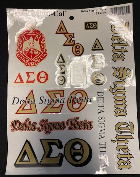 Multi Cal Decal Sheets Delta Sigma Theta 5961