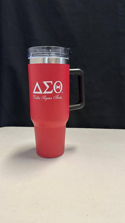40 oz. Stanley style Delta Sigma Theta Vacuum Sealed Mug with handle &  straw (ALL NEW 2024)