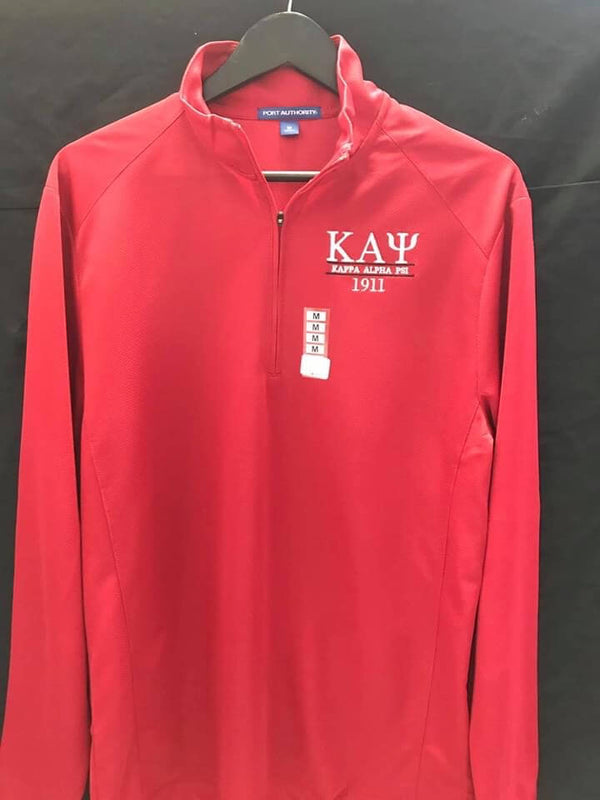 Half Zip Long Sleeve Golf Shirt Shirt - Kappa Alpha Psi -Greek_Paraphernalia - M3 Greek