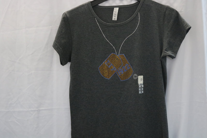 SGRHO bling dog tag tee