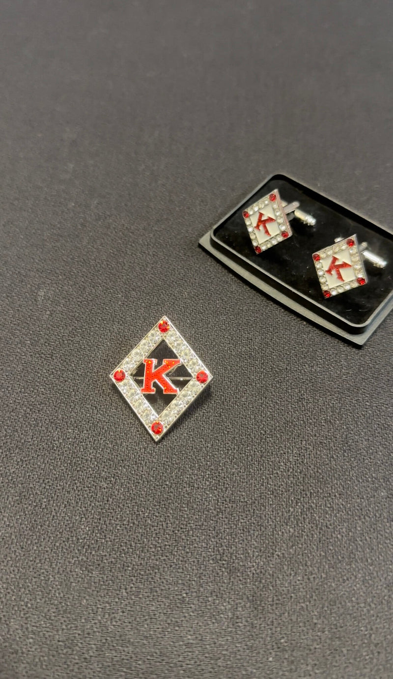 Kappa Alpha PSI -M3 Exclusive! Diamond Lapel Pin or Diamond Cufflinks Lapel Pin