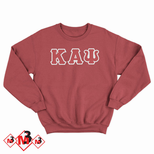 Twill Letter Sweatshirt- Kappa Alpha Psi -Greek_Paraphernalia - M3 Greek