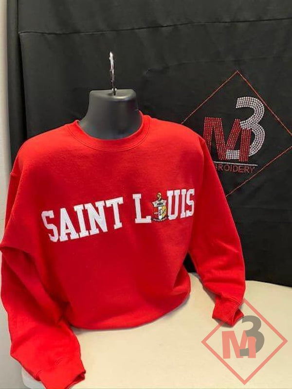 Kappa Rep Your City Twill Letter Tee W/coa Medium / Red Saint Louis - Short Sleeve Cardigans Hoodies