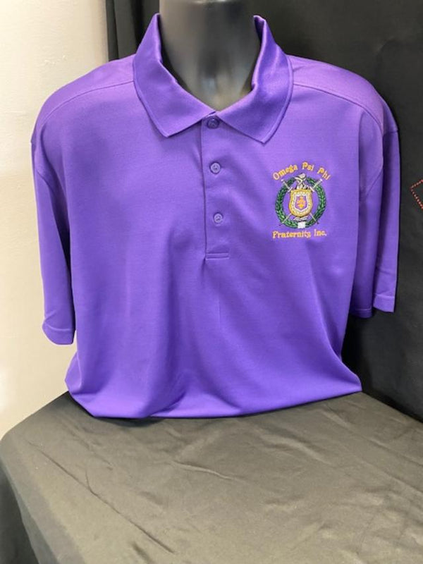 Omega Psi Phi-Crest Polo - M3Greek®